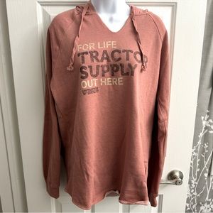 NWOT Tractor Supply Co Pink Fleece Hooded Fleece Sweatshirt M Medium